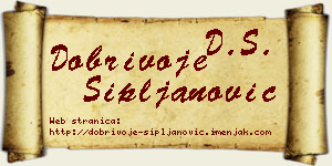 Dobrivoje Sipljanović vizit kartica